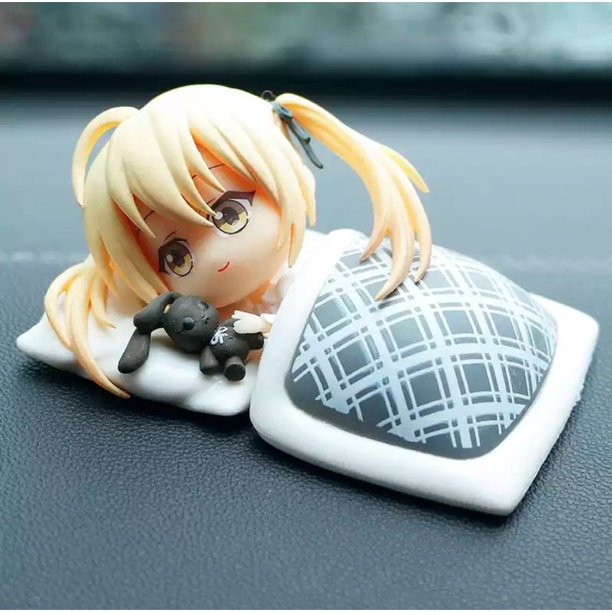 [ Vũ Trí Ba ] Mô hình nhân vật Anime Nezuko, Sora, Rem, Saber, Kurumi Tư Thế Nằm Ngủ