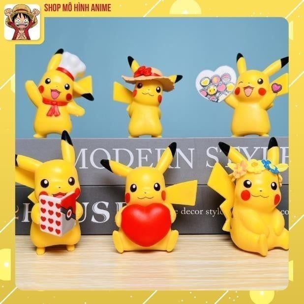 [ hỏa tốc hcm ] Mô Hình 6 Nhân Vật Pikachu, Phim Hoạt Hình 6 Tư Thế Khác Nhau pokemon