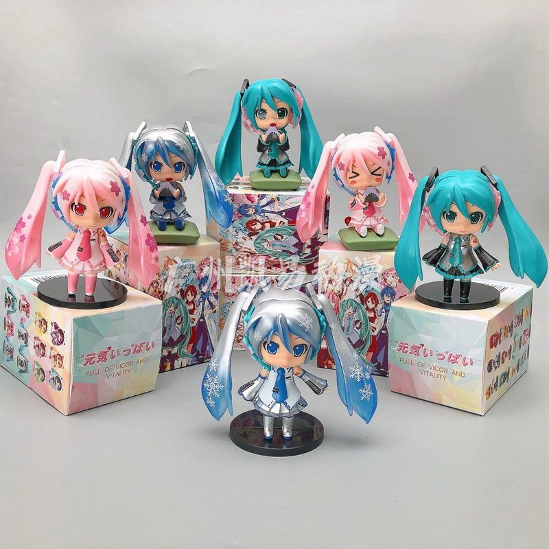 mua 5 tặng 1 [ hỏa tốc hcm ][ Vũ Trí Ba ] bộ 6 Mô Hình Hatsune Miku Đáng Yêu chibi 10cm anime waifu