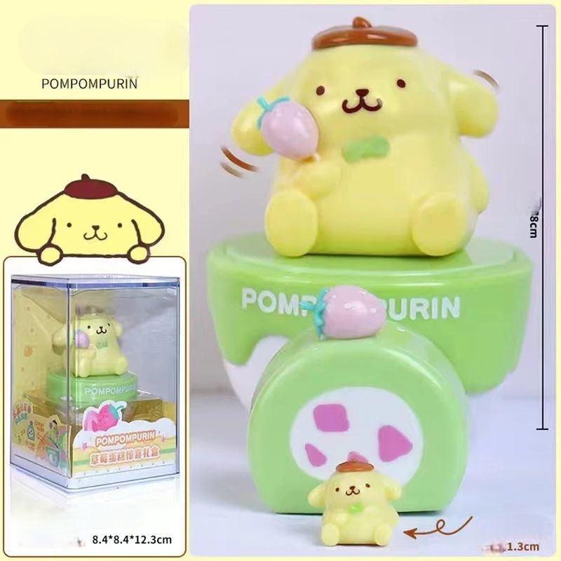 chính hãng [ Hỏa tốc HCM ] Hộp mica mô hình Acrylic Figure kuromi hello kitty Hộp Quà Bánh Dâu Tây