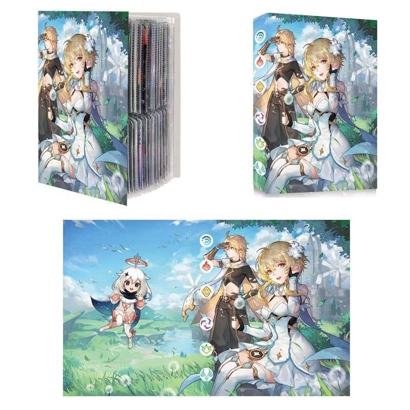 >14 mẫu [ hỏa tốc hcm ][ Vũ Trí Ba ][ Phụ kiện ] Album 240 thẻ Sưu Tầm Thẻ Bài Game Genshin Impact Card Anime