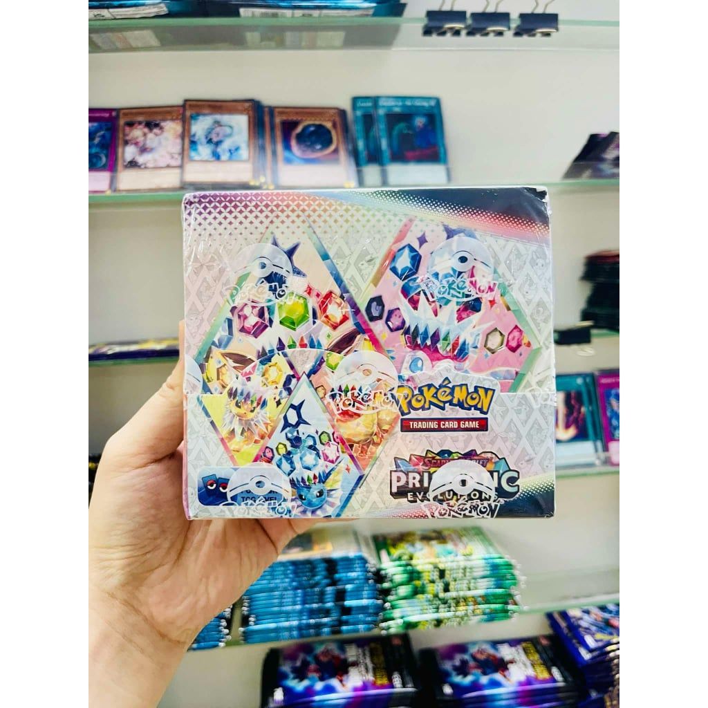 Tặng 10 THẺ NĂNG LƯỢNG [ hỏa tốc ] Vũ Trí Ba Hộp 360 thẻ Pokemon prismatic evolutions Cao Cấp
