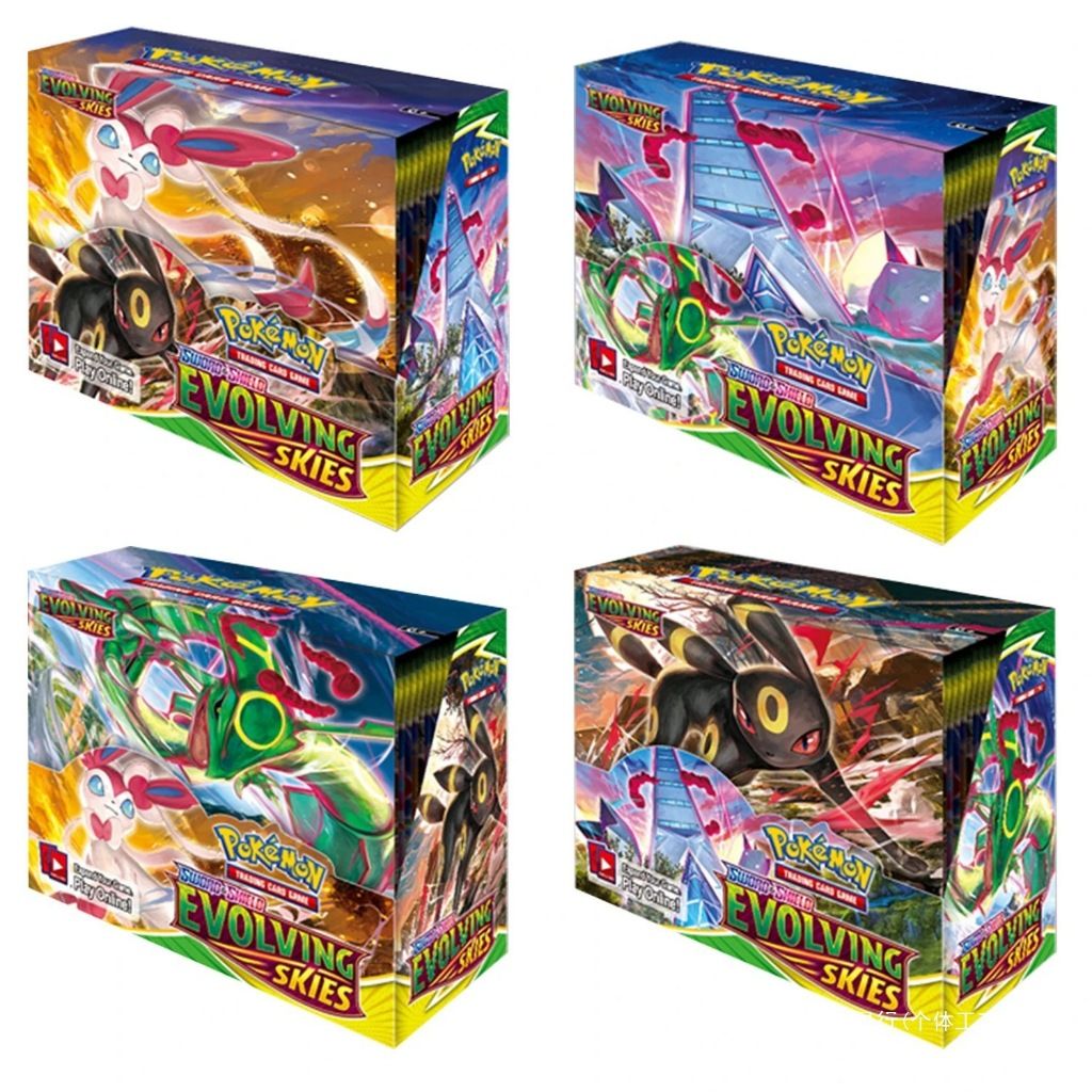 Tặng 10 THẺ NĂNG LƯỢNG [ hỏa tốc ] Vũ Trí Ba Hộp 360 thẻ Pokemon Evol Skies Cao Cấp Siêu Đẹp