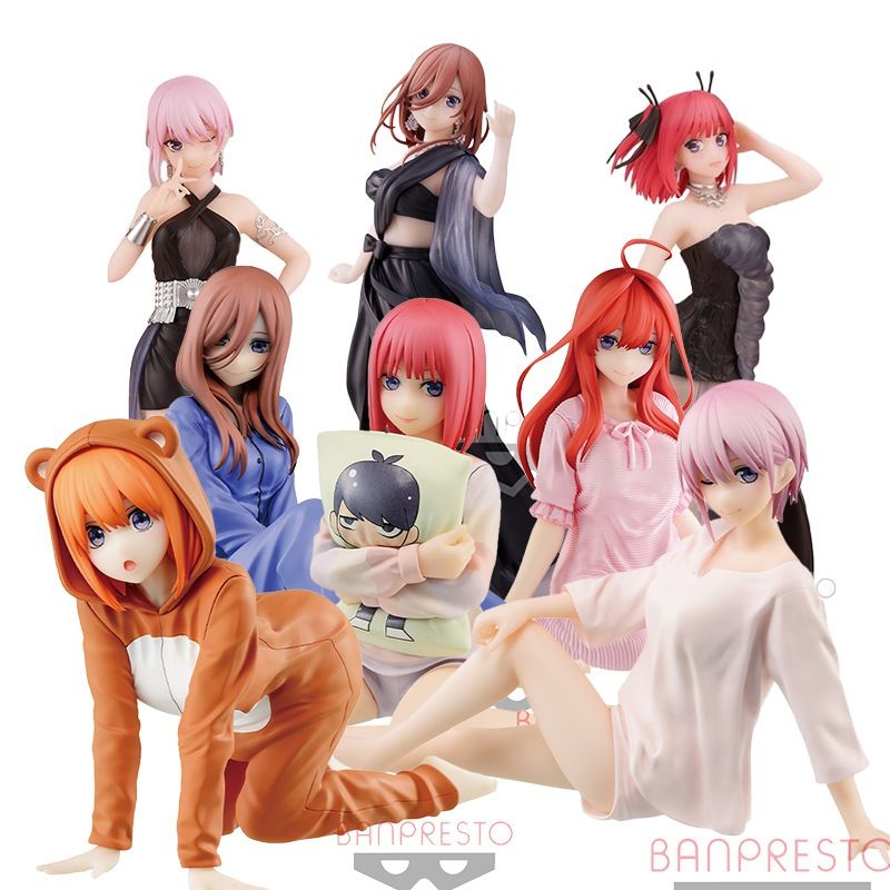 mua 4 tặng 1 [ hỏa tốc hcm ] Mô hình Nakano Ichika Nino Miku Yotsuba Itsuki đồ ngủ Nhà có 5 nàng dâu