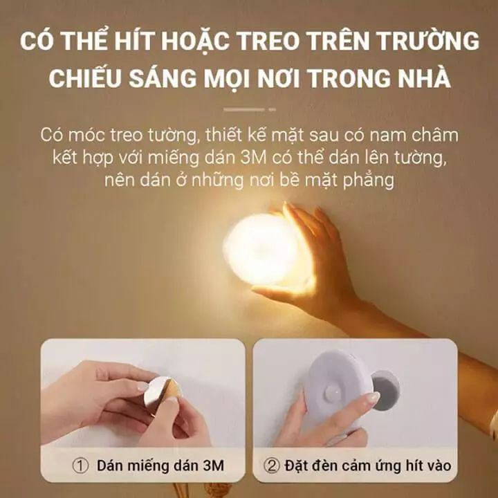 CÓ VIDEO [ Hỏa tốc HCM ] Đèn Led cảm ứng chuyển động thông minh tự Bật Tắt dán tường, đèn cảm biến gắn cầu thang