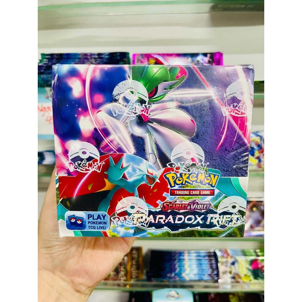 Tặng 10 THẺ NĂNG LƯỢNG [ hỏa tốc HCM ] Vũ Trí Ba Hộp 360 thẻ Pokemon Paradox Rift Cao Cấp Siêu Đẹp