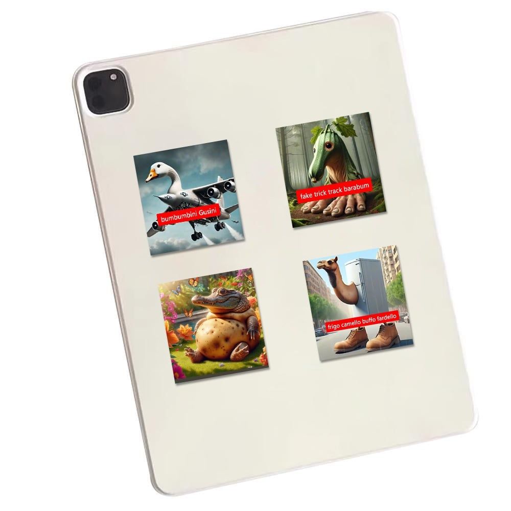 [ Hỏa tốc HCM ] 72 Cái/bộ Tung tung tung sahur Dán Sáng Tạo Trừu Tượng Cát Cho Trẻ Em brainrot