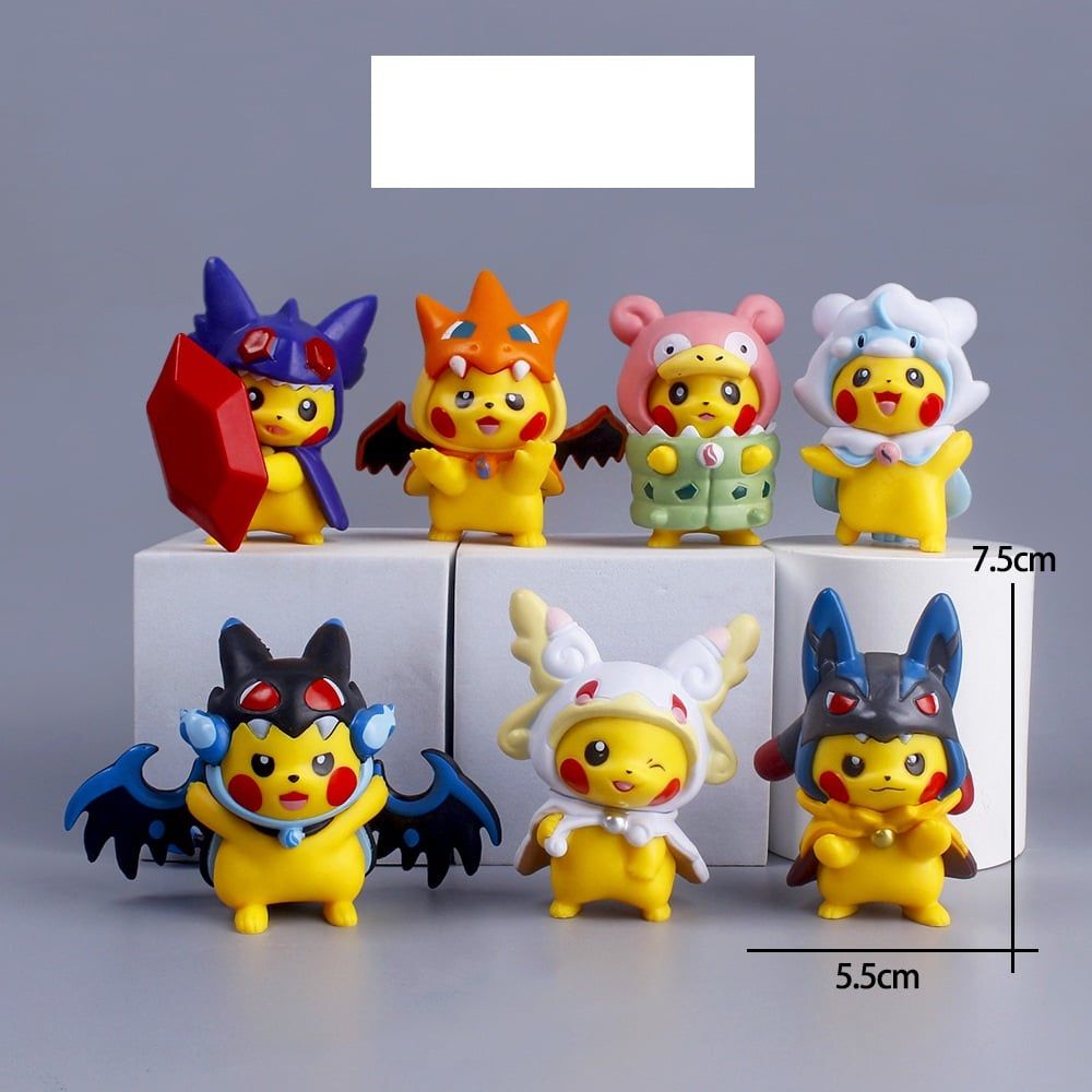 video [ hỏa tốc hcm ] Mô hình 6 nhân vật Pikachu Charmander Psyduck rùa nước ếch kì diệu - Pokemon