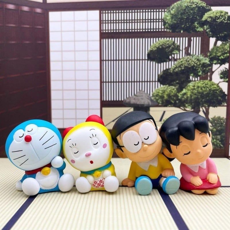 mua 5 tặng 1 [ Hỏa tốc HCM ] Set 6 mô hình Doraemon Nobita Shizuka doremon Chaien Suneo Doremi