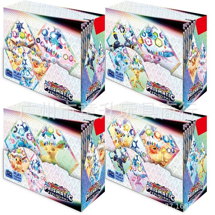 Tặng 10 THẺ NĂNG LƯỢNG [ hỏa tốc ] Vũ Trí Ba Hộp 360 thẻ Pokemon prismatic evolutions Cao Cấp