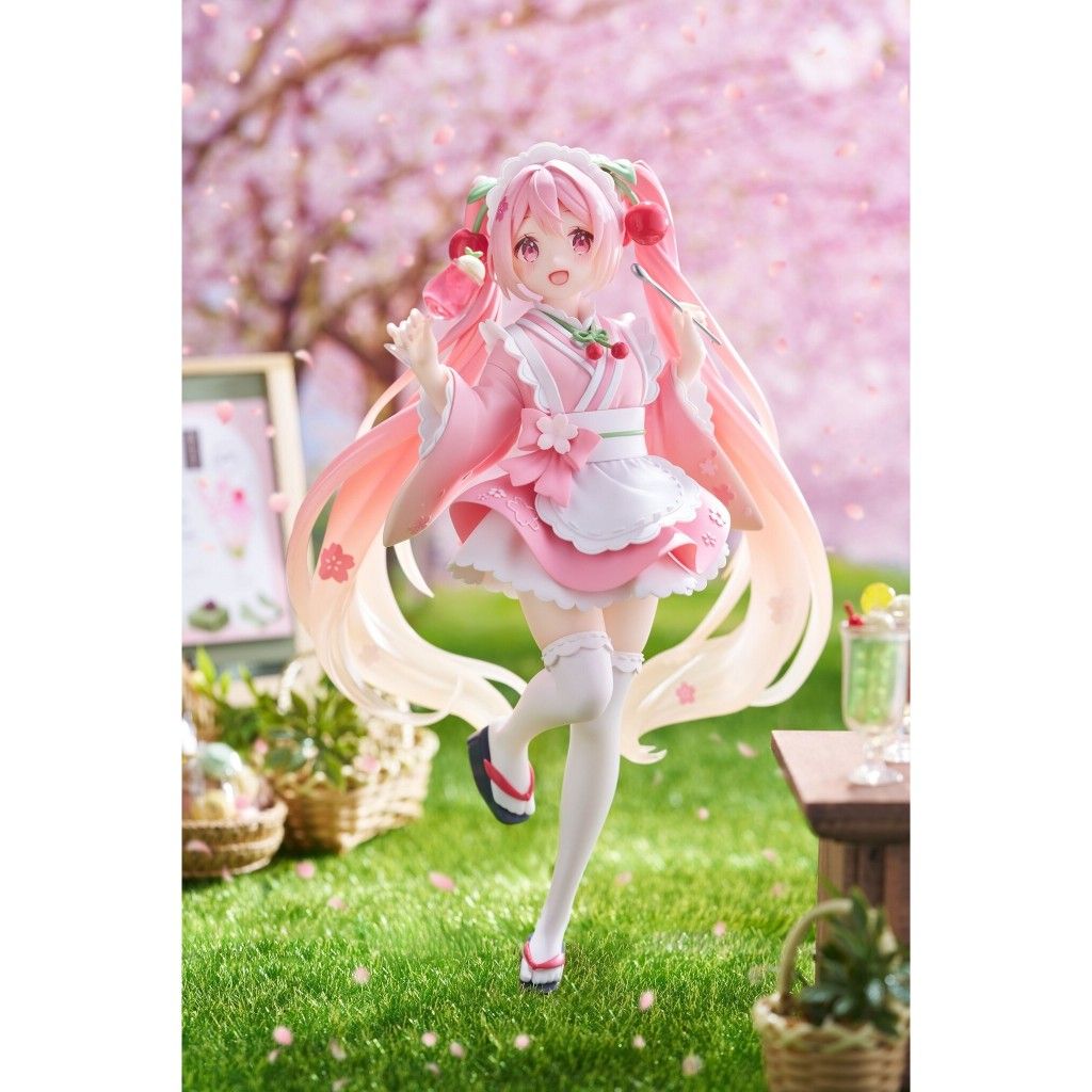 18cm [ hỏa tốc hcm ][ Vũ Trí Ba ] MÔ HÌNH Hatsune Miku - Sakura Wafuu Kissa ver.