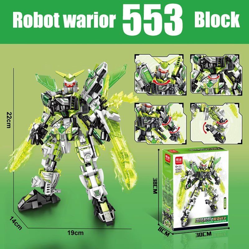 [ hỏa tốc ][ Vũ Trí Ba ] Bộ Đồ chơi lắp Ghép Robot cao 22cm Chất liệu nhựa ABS