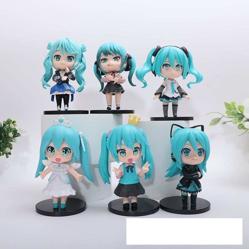 mua 5 tặng 1 [ hỏa tốc hcm ][ Vũ Trí Ba ] bộ 6 Mô Hình Hatsune Miku Đáng Yêu chibi 10cm anime waifu