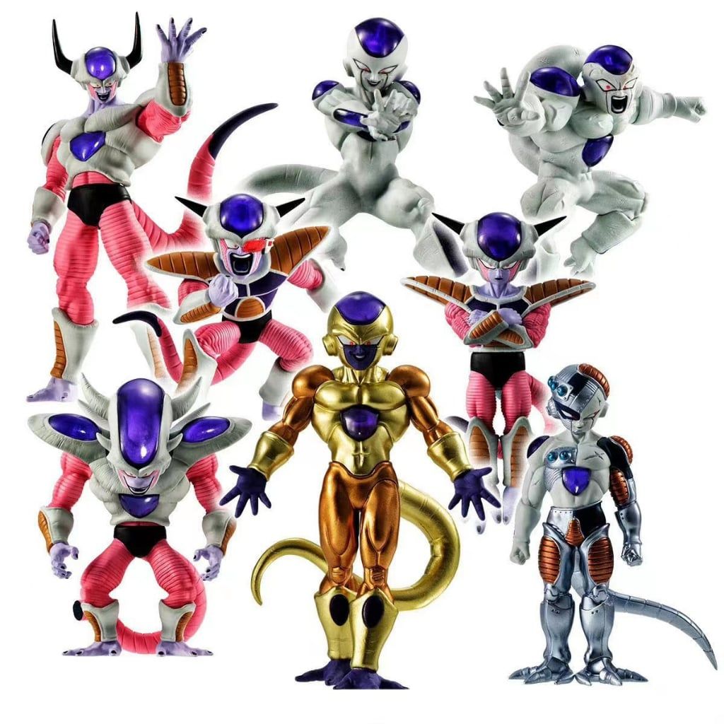 [ hỏa tốc hcm ][ Vũ Trí Ba ] Combo 8 Mô hình frieza Mecha Golden Gold fide Form Final dragon ball