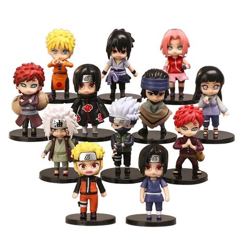 VIDEO Mua 5 tặng 1 [ hỏa tốc hcm ] Mô hình 12 nhân vật Naruto Kakashi Sasuke Itachi Gaara Sakura 8cm