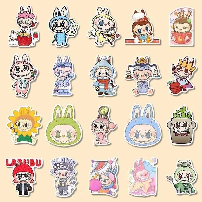 [ Hỏa tốc HCM ] Set 80 sticker Labubu đáng yêu hình dán Labubu dán sổ tay trang trí dễ thương