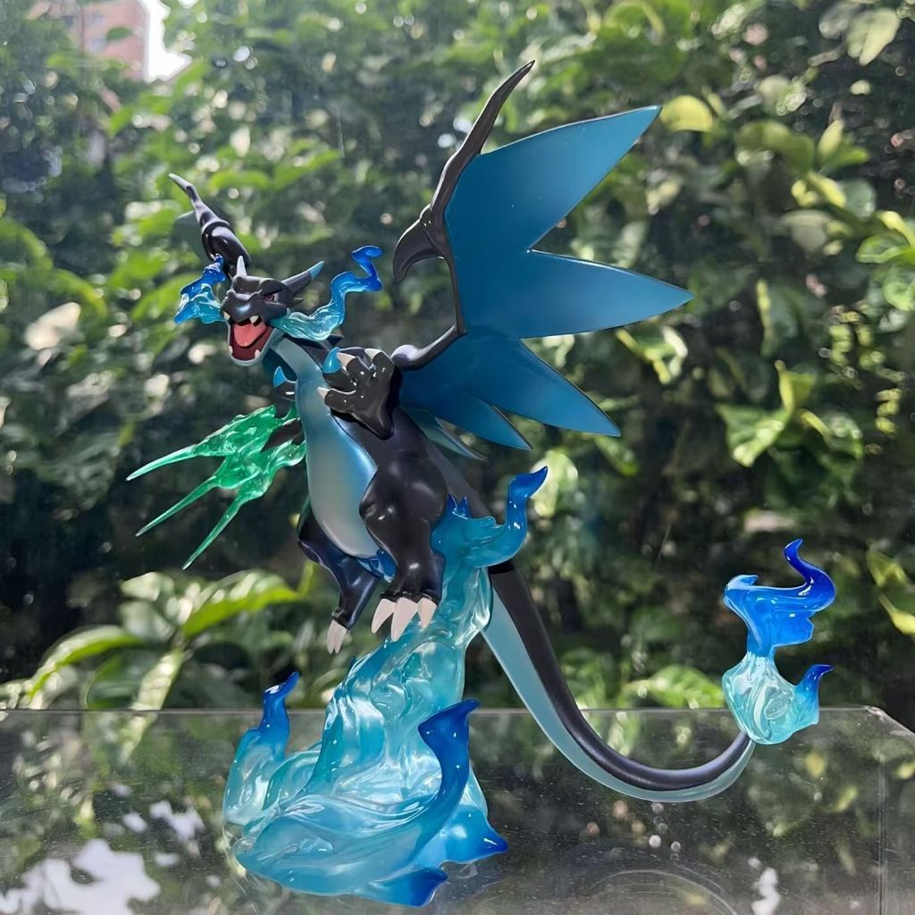 20cm  [ hỏa tốc hcm ][ Vũ Trí Ba ] Mô Hình Pokemon - MEGA X Charizard - Rồng lửa cấp 3 MEGA