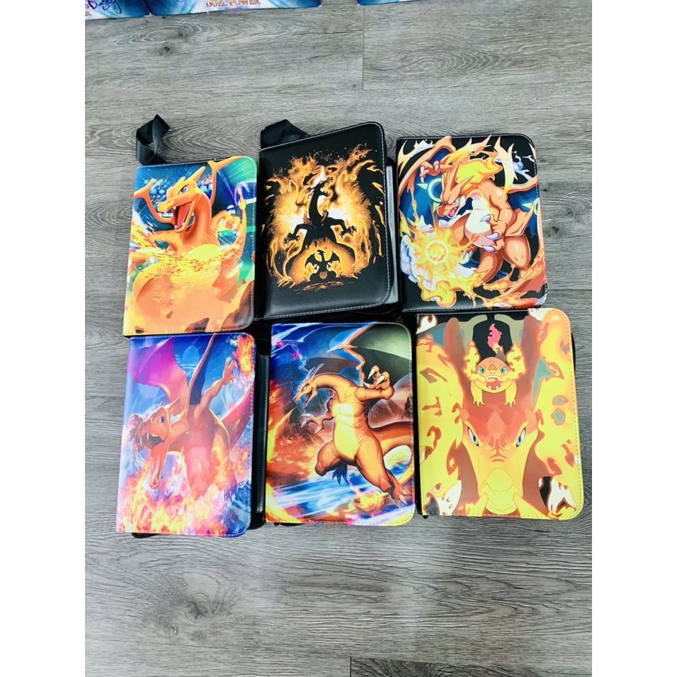 [ hỏa tốc hcm ][ Phụ kiện ] 400 ô Sổ đựng card , album da sưu tập thẻ bài Pokemon Yugioh One Piece Hàn quốc Card anime