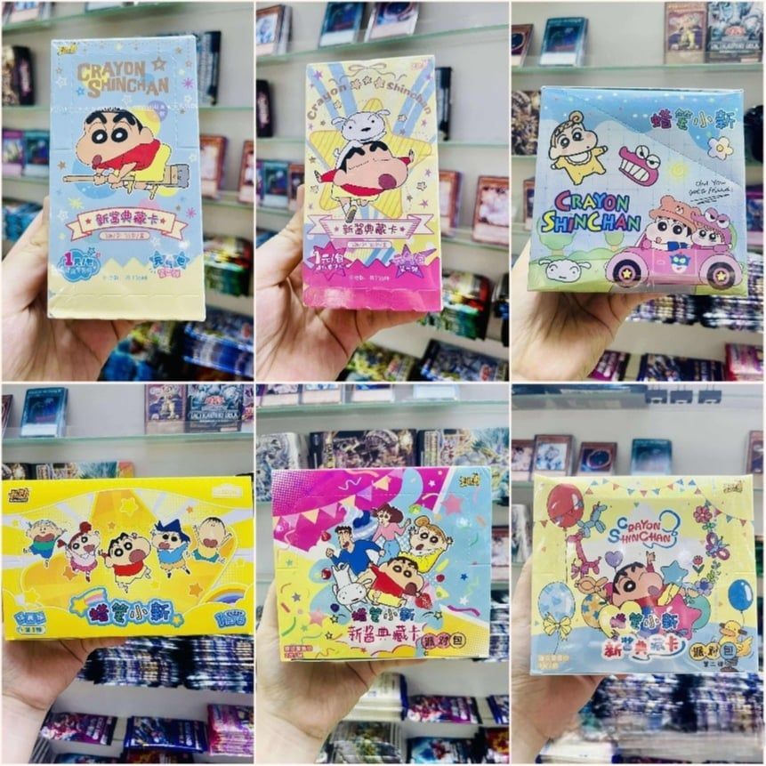 chính hãng kayou [ hỏa tốc hcm ] Vũ Trí Ba Hộp gói ảnh thẻ hoạt hình Shin Cậu bé bút chì dễ thương