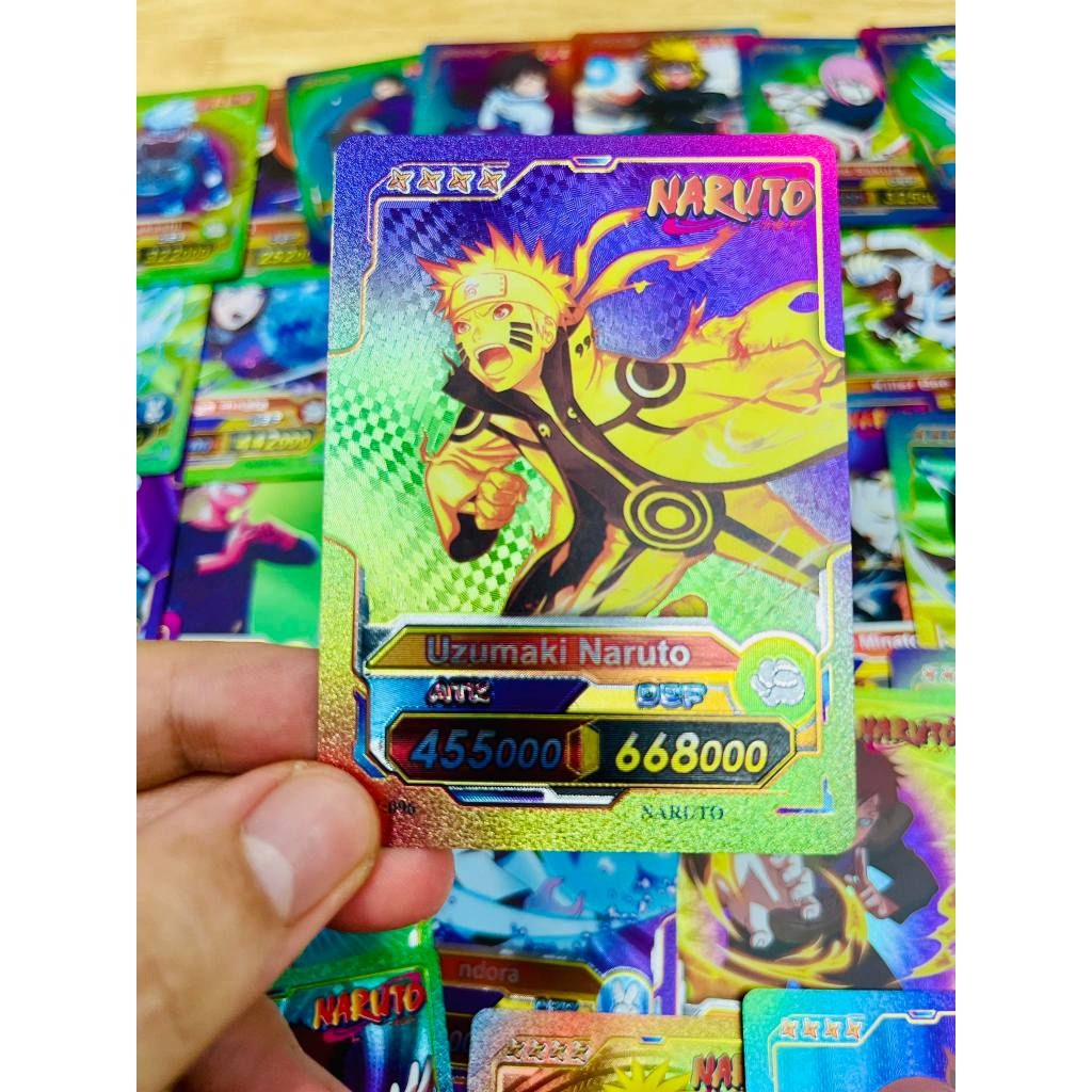 CÓ VIDEO [ Vũ Trí Ba ] [ hỏa tốc hcm ] Hộp 55 Lá Thẻ Bài Naruto Mạ Vàng Bảy Sắc Đồ Chơi Trẻ Em
