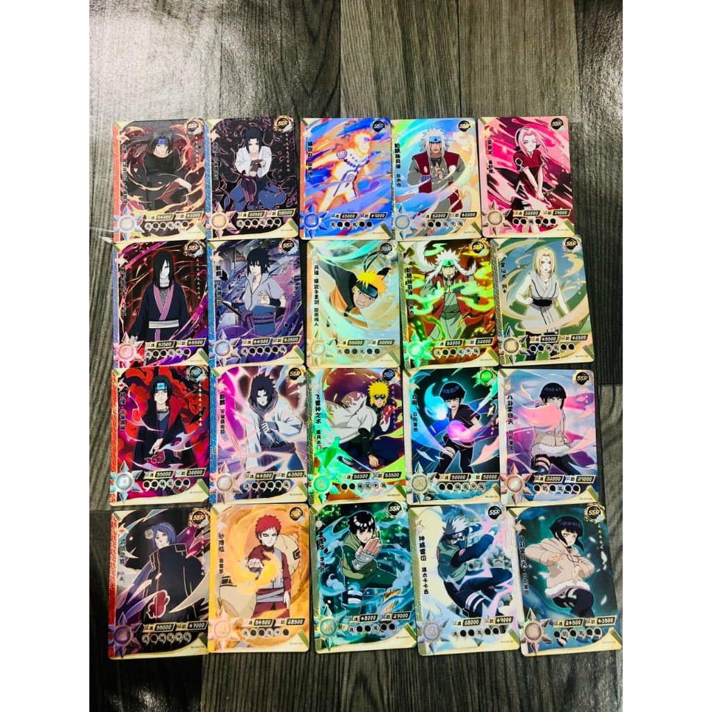 Thẻ lẻ đặc biệt Naruto độ hiếm cao R, SR, SSR, UR, ZR