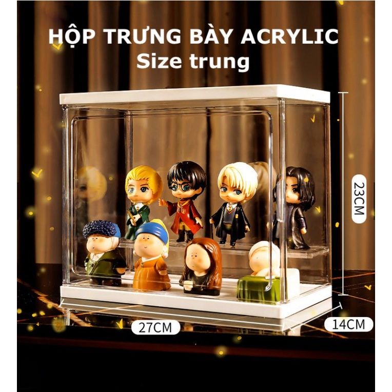 phụ kiện Tủ, Kệ, Hộp Trưng Bày 1 Tầng Mica Bảo Quản Đồ Chơi Mô Hình Nhân Vật thẻ bài Cao Cấp