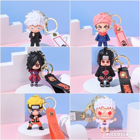 > 18 mẫu Mua 5 tặng 1 [ hỏa tốc hcm ] [ Vũ Trí Ba ] Tổng hợp móc khóa Anime dễ thương one piece naruto jujutsu kaisen