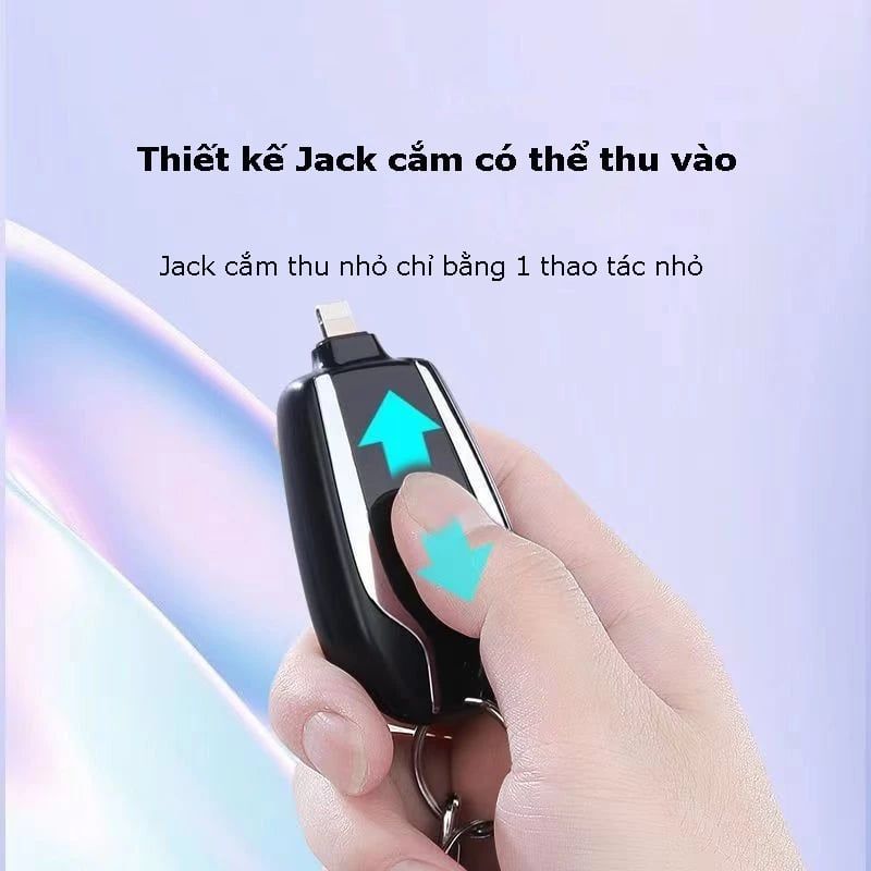 Dành Cho Dòng Iphone [ Hỏa tốc HCM ] Sạc Dự Phòng 1500mAh Móc Khóa Cho Điện Thoại Thông Minh