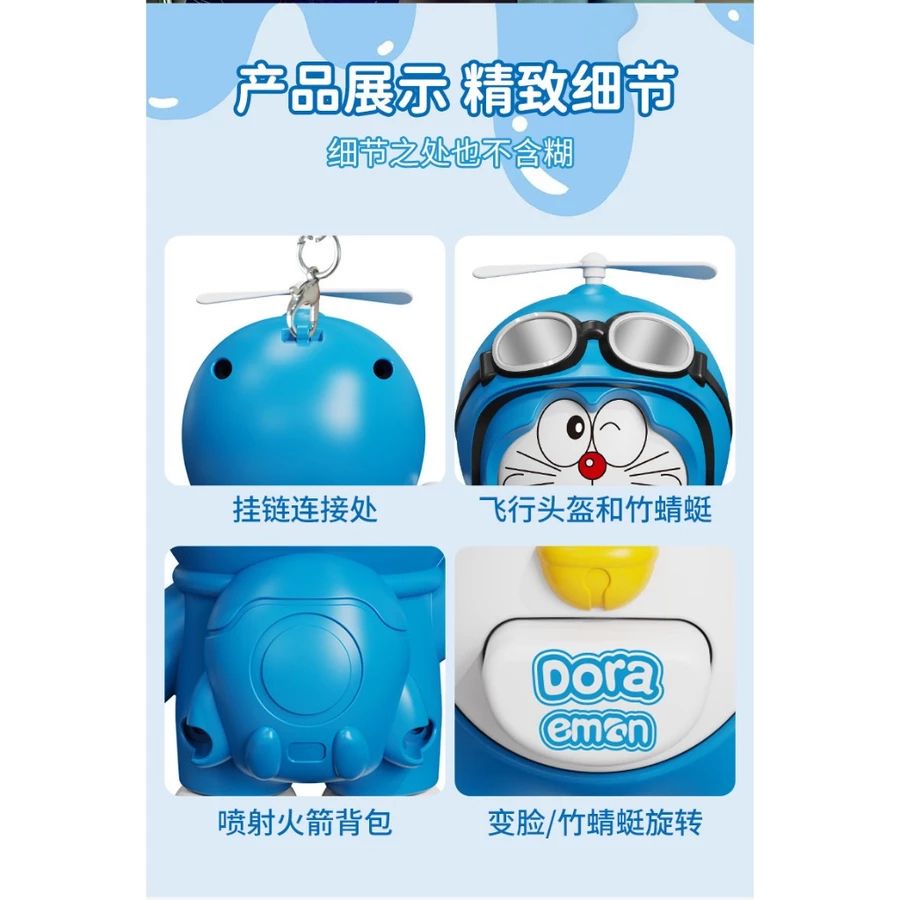 VIDEO [ Hỏa tốc HCM ]Móc khóa móc treo balo mô hình Doraemon Doremon 3 biểu cảm mặt cute dễ thương