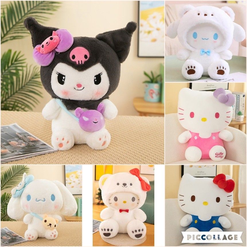 >28 mẫu Mua 5 tặng 1 VIDEO [ Vũ Trí Ba ] Hỏa tốc HCM Gấu bông Cinnamorol Hello Kitty Kuromi thú nhồi