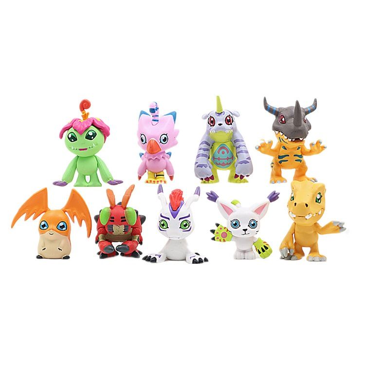 [ hỏa tốc hcm ][ Vũ Trí Ba ] Set 9 Mô Hình Đồ Chơi Nhân Vật Hoạt Hình Digimon Adventure 4cm