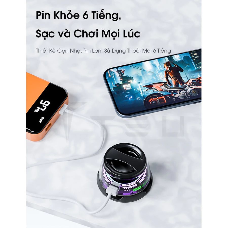 có video [ Hỏa tốc HCM ] Loa Bluetooth Mini BASS G200 TEU kết hợp LED Âm Bass 3D Mạnh Mẽ nam châm