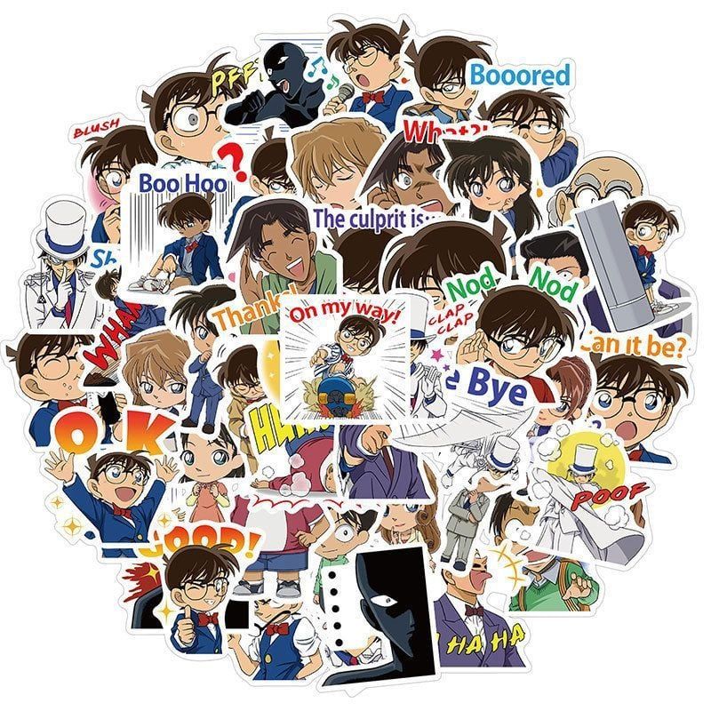 [ Hỏa tốc HCM ][ Vũ Trí Ba ] Sticker thám tử lừng danh Conan Kaito Kid miếng dán decal trang trí