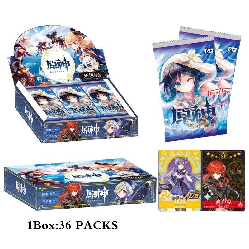 Bản Mới Nhất 2025 [ hỏa tốc hcm ][ Vũ Trí Ba ] [Full Box] Hộp Thẻ Nhân Phẩm Genshin Impact