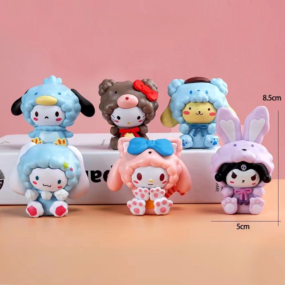 mua 5 tặng 1 [ Hỏa tốc HCM ] Mô hình mini nhân vật hoạt hình Hello Kitty, My Melody, Kuromi