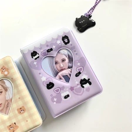 [ Vũ Trí Ba ][ Phụ kiện ] Album Đựng Ảnh 3inch 40 Ngăn Hình Trái Tim Họa Tiết Hoạt Hình Xinh Xắn