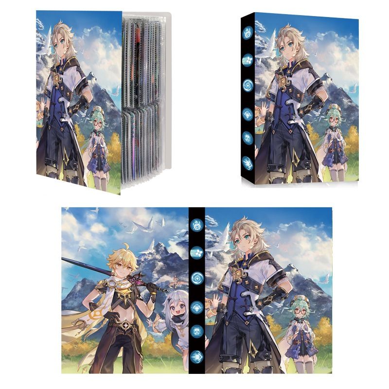 >14 mẫu [ hỏa tốc hcm ][ Vũ Trí Ba ][ Phụ kiện ] Album 240 thẻ Sưu Tầm Thẻ Bài Game Genshin Impact Card Anime