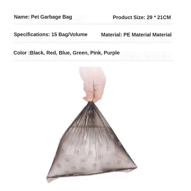 pet [ Hỏa tốc HCM ] Túi rác, túi dọn phân cho chó mèo thú cưng - 15 túi 1 cuộn