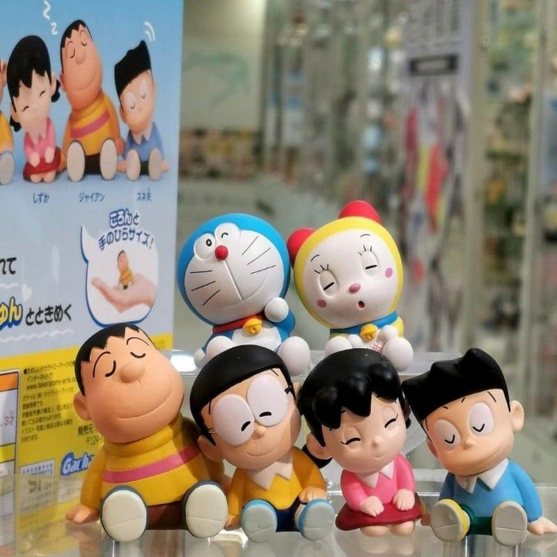 mua 5 tặng 1 [ Hỏa tốc HCM ] Set 6 mô hình Doraemon Nobita Shizuka doremon Chaien Suneo Doremi