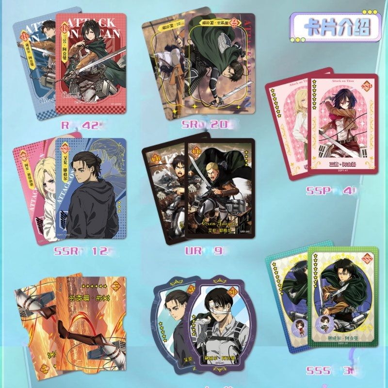 [ Hỏa tốc HCM ][ Vũ Trí Ba ] Hộp thẻ bài 30 gói nhân phẩm Attack On Titan - Đại chiến Titan