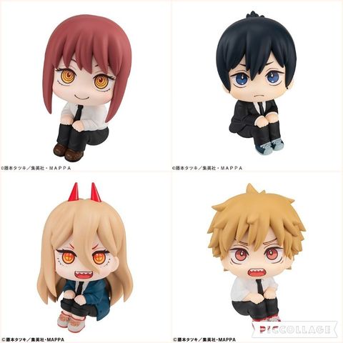 video [ hỏa tốc hcm ][ Vũ Trí Ba ] Mô hình lookup Chainsaw Man makima aki Denji Pochita Power 10cm