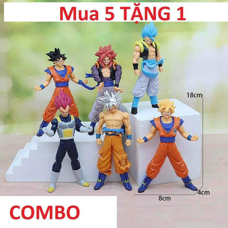 mua 5 tặng 1 [ hỏa tốc hcm ][ Vũ Trí Ba ] Tổng Hợp Mô hình nhân vật goku cadic calich trunks vegeta broly dragon ball