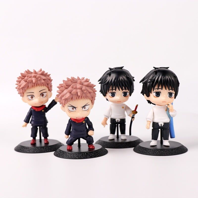 mua 3 tặng 1 [ hỏa tốc hcm ] bộ 12 Mô Hình gojo satoru yuta Jujutsu Kaisen Chú Thuật Hồi Chiến Chibi 12cm jjk
