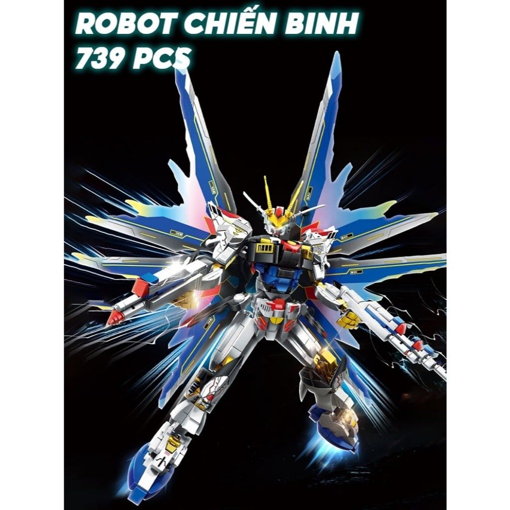 >15 mẫu [ hỏa tốc hcm Vũ Trí Ba ] Đồ chơi lắp ráp Robot Mech Warrior hơn 739 chi tiết Bằng nhựa ABS