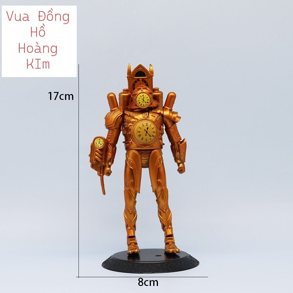 có video [ hỏa tốc hcm ][ Vũ Trí Ba ] Mô Hình 17cm skibidi toilet titan clock king drill speaker man