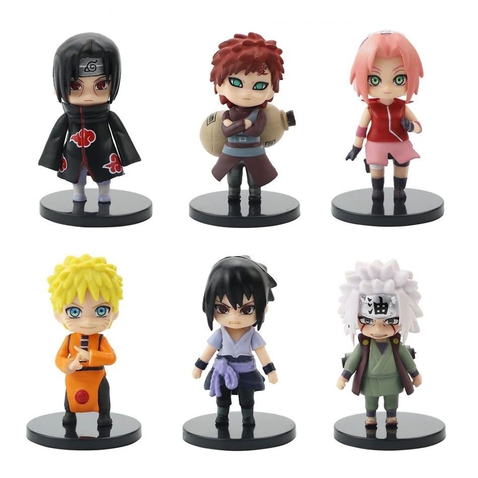 VIDEO Mua 5 tặng 1 [ hỏa tốc hcm ] Mô hình 12 nhân vật Naruto Kakashi Sasuke Itachi Gaara Sakura 8cm