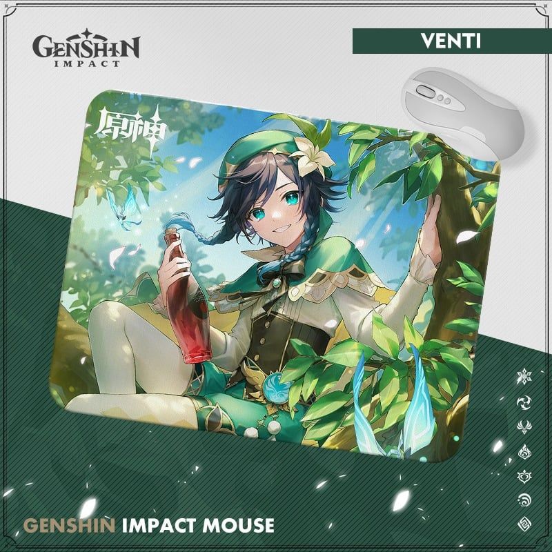 21x26 cm [ hỏa tốc hcm ][ Vũ Trí Ba ]Miếng Lót Chuột Genshin Impact Bàn Di Chuột Máy Tính Anime Kích Thước