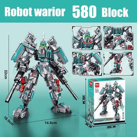 [ hỏa tốc ][ Vũ Trí Ba ] Bộ Đồ chơi lắp Ghép Robot cao 22cm Chất liệu nhựa ABS