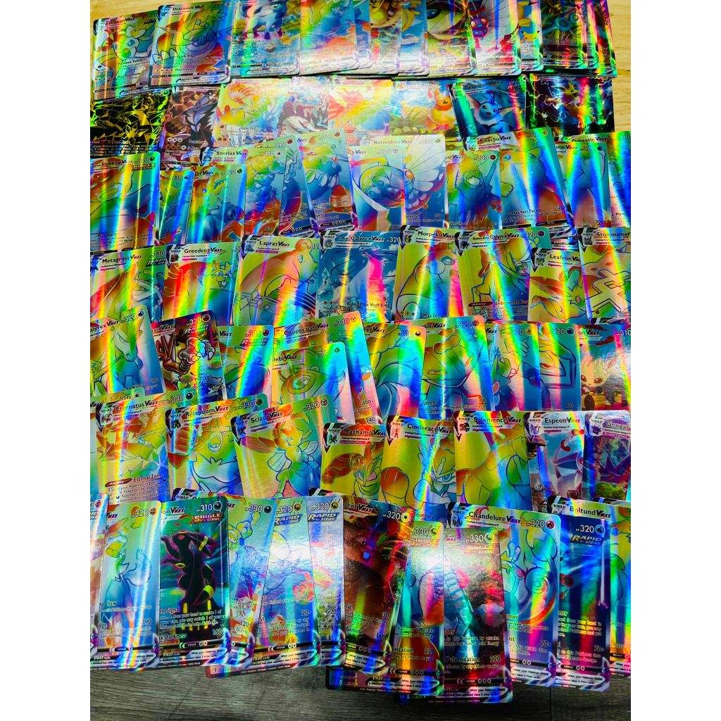 có video [ hỏa tốc hcm ][ Vũ Trí Ba ] Bộ 100 Thẻ Bài Pokemon GX Vmax V Full art Siêu Hiếm Lấp lánh