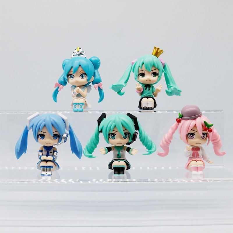 CÓ VIDEO 10cm [ Hỏa tốc HCM ][ Vũ Trí Ba ] Mô Hình nhân vật hatsune Miku ngồi biểu diễn nhiều màu sắc dễ thương cute